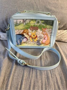 Loungefly Light Blue Winnie the Pooh Character Crossbody Bag